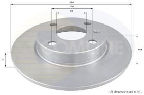 COMLI ADC1134 - COATED BRAKE DISC - SUPERSEDES ADC1129