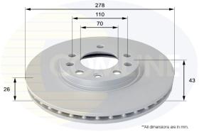 COMLI ADC1139V - COATED BRAKE DISC