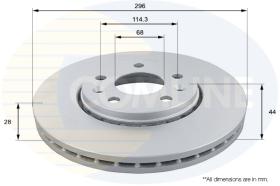 COMLI ADC1163V - COATED BRAKE DISC