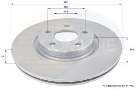 COMLI ADC1227V - COATED BRAKE DISC - SUPERSEDES ADC1913V