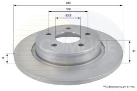 COMLI ADC1229 - COATED BRAKE DISC - SUPERSEDES ADC1914