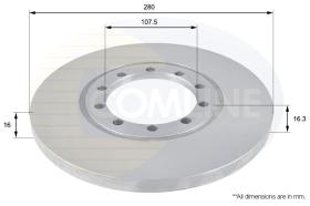 COMLI ADC1233 - COATED BRAKE DISC