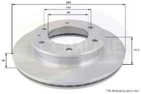 COMLI ADC1239V - COATED BRAKE DISC