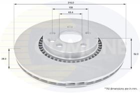 COMLI ADC1251V - COATED BRAKE DISC