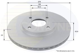 COMLI ADC1260V - COATED BRAKE DISC - SUPERSEDES ADC1270V