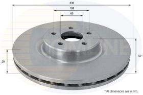 COMLI ADC1265V - COATED BRAKE DISC