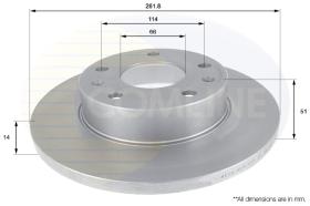 COMLI ADC1308 - COATED BRAKE DISC