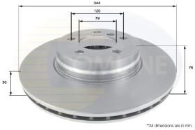 COMLI ADC1322V - COATED BRAKE DISC