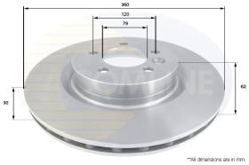 COMLI ADC1328V - COATED BRAKE DISC