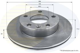 COMLI ADC1330V - COATED BRAKE DISC