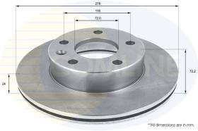 COMLI ADC1331V - COATED BRAKE DISC