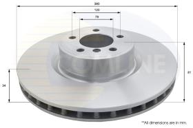 COMLI ADC1341V - COATED BRAKE DISC - SUPERSEDES ADC1284V