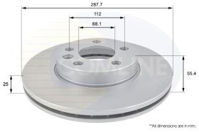 COMLI ADC1418V - COATED BRAKE DISC