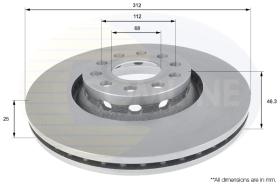 COMLI ADC1431V - COATED BRAKE DISC