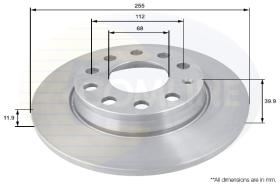 COMLI ADC1436 - COATED BRAKE DISC