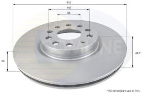 COMLI ADC1449V - COATED BRAKE DISC