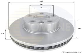 COMLI ADC1458V - COATED BRAKE DISC