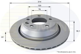 COMLI ADC1472V - COATED BRAKE DISC - SUPERSEDES ADC1450V