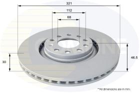 COMLI ADC1473V - COATED BRAKE DISC