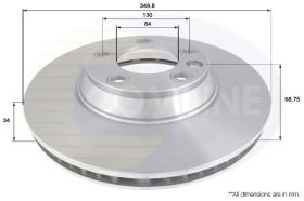 COMLI ADC1474V - COATED BRAKE DISC