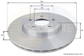 COMLI ADC1476V - COATED BRAKE DISC - SUPERSEDES ADC2865V