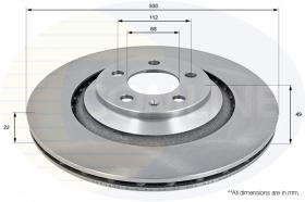 COMLI ADC1491V - COATED BRAKE DISC