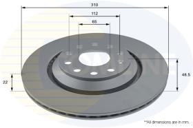 COMLI ADC1493V - COATED BRAKE DISC