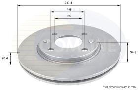 COMLI ADC1506V - COATED BRAKE DISC