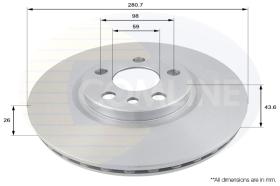 COMLI ADC1522V - COATED BRAKE DISC