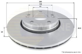 COMLI ADC1538V - COATED BRAKE DISC