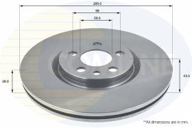 COMLI ADC1546V - COATED BRAKE DISC