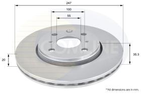 COMLI ADC1561V - COATED BRAKE DISC