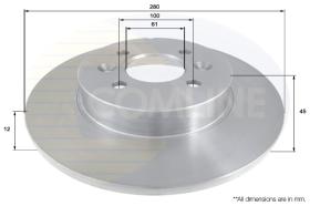 COMLI ADC1569 - COATED BRAKE DISC