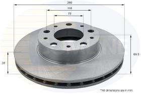 COMLI ADC1571V - COATED BRAKE DISC