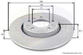 COMLI ADC1580V - COATED BRAKE DISC