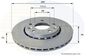 COMLI ADC1585V - COATED BRAKE DISC