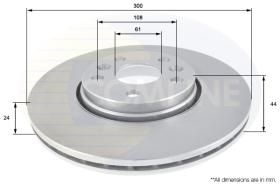 COMLI ADC1599V - COATED BRAKE DISC - SUPERSEDES ADC2706V