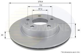 COMLI ADC1608V - COATED BRAKE DISC