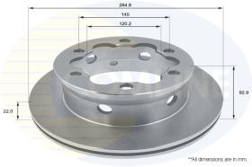 COMLI ADC1614V - COATED BRAKE DISC