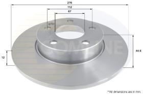 COMLI ADC1638 - COATED BRAKE DISC