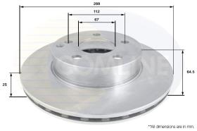 COMLI ADC1656V - COATED BRAKE DISC