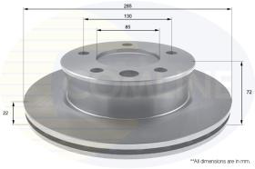 COMLI ADC1664V - COATED BRAKE DISC