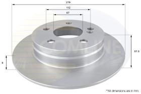 COMLI ADC1665 - COATED BRAKE DISC