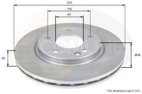 COMLI ADC1666V - COATED BRAKE DISC