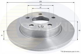 COMLI ADC1668 - COATED BRAKE DISC