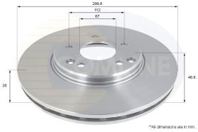 COMLI ADC1669V - COATED BRAKE DISC - SUPERSEDES ADC1617V