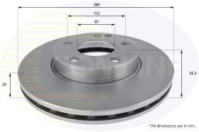 COMLI ADC1671V - COATED BRAKE DISC