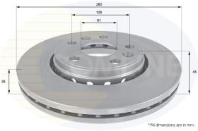 COMLI ADC1672V - COATED BRAKE DISC