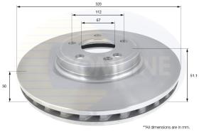 COMLI ADC1676V - COATED BRAKE DISC