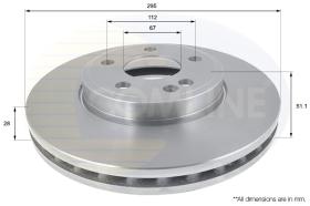 COMLI ADC1678V - COATED BRAKE DISC